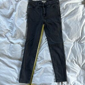 Madewell 10” High Rise Black Skinny Jeans